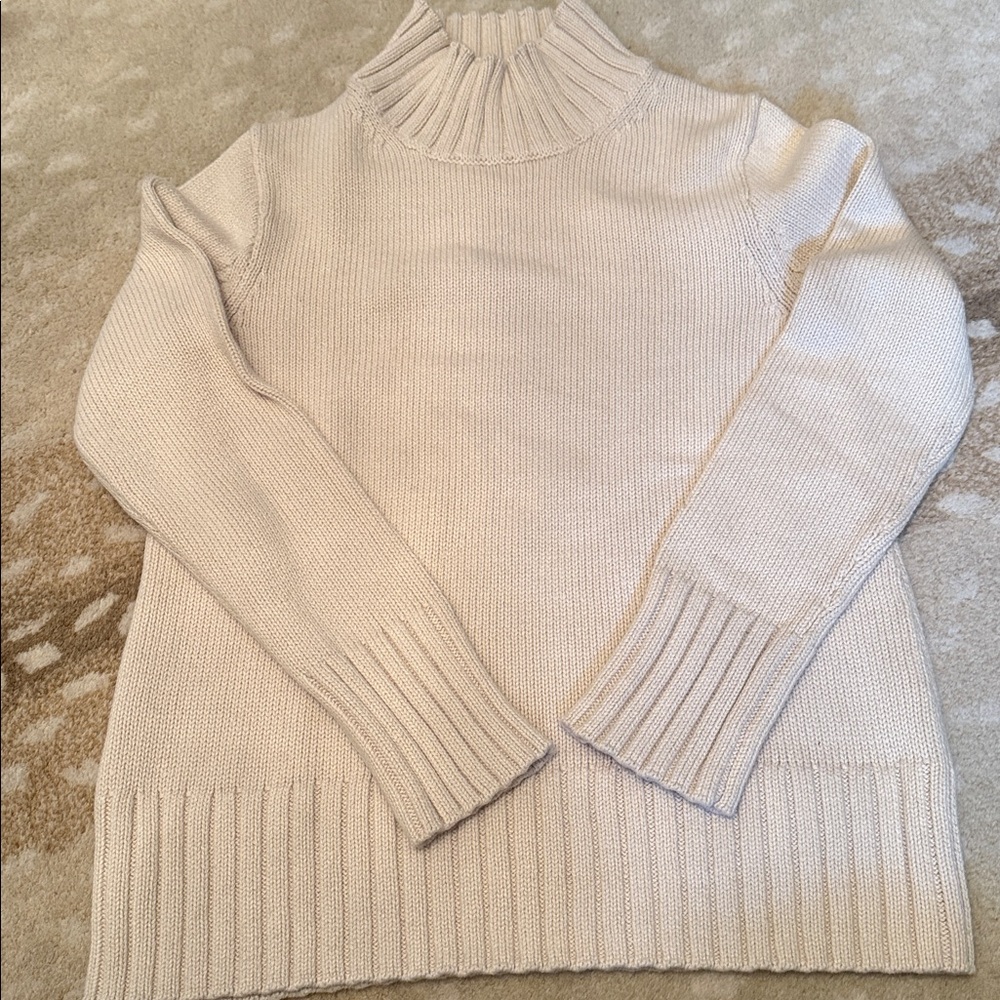 J. Crew Cream Turtleneck Sweater